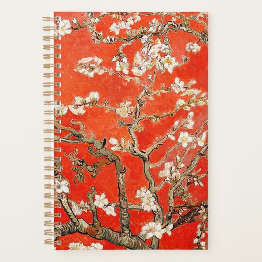 Red Almond Blossom Vincent Van Gogh Planner (Voorkant)