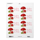 Red Amanita Mushrooms Thunder_Cove Etiket (Full Sheet)