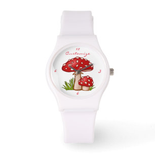 Red Amanita Mushrooms Thunder_Cove Horloge