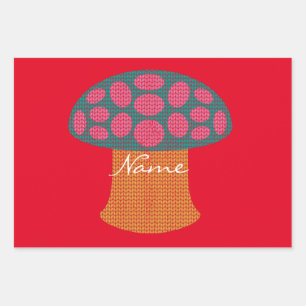 Red Amanita Mushrooms Thunder_Cove Inpakpapier Vel