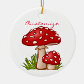 Red Amanita Mushrooms Thunder_Cove Keramisch Ornament (Voorkant)