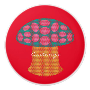 Red Amanita Mushrooms Thunder_Cove Keramische Knop