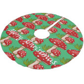 Red Amanita Mushrooms Thunder_Cove Kerstboom Rok (Gekanteld)