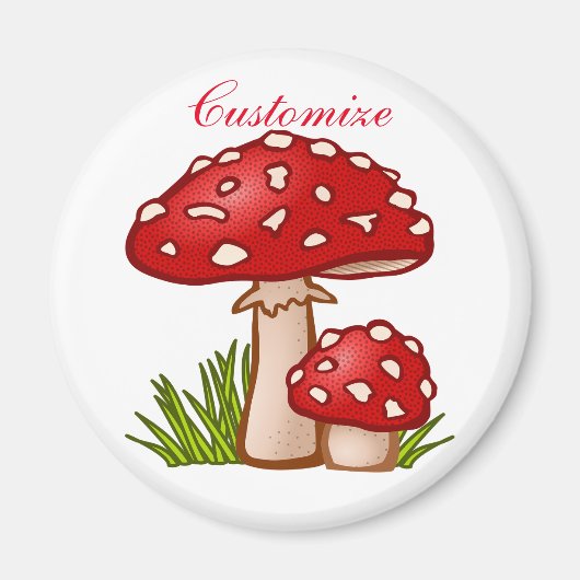 Red Amanita Mushrooms Thunder_Cove Magneet (Voorkant)