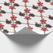 Red Amapola Bird Tropical Inpakpapier (Hoek)