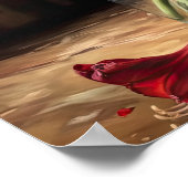 Red Amaryllis Fleurs Art Imprimer Poster (Coin)