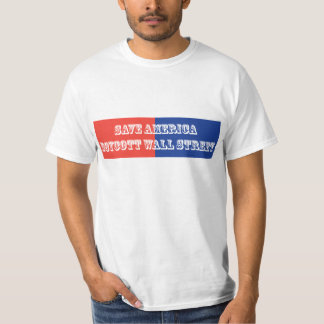 Red America Boycott Wall Street T-shirt