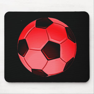 Red American Soccer of Association Football Ball Muismat