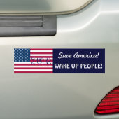 Red Amerika! - Stem 2016/WAKE DE MENSEN OP! Bumpersticker (Op auto)