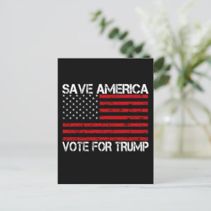 Red Amerika stem op Trump Briefkaart