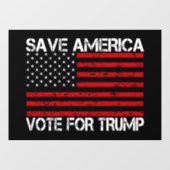 Red Amerika stem op Trump Raamsticker (Vel)