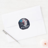 Red Amerika sterk Ronde Sticker (Envelop)