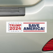 Red Amerika! Trump 2024 Bumpersticker (Op auto)