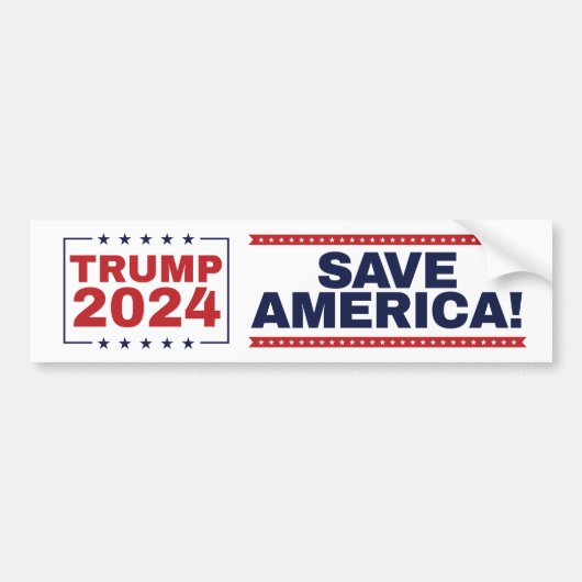 Red Amerika! Trump 2024 Bumpersticker (Voorkant)
