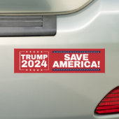 Red Amerika! Trump 2024 Bumpersticker (Op auto)