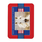 Red Amerika's Wild Horses Flexi Magnet Magneet (Verticaal)
