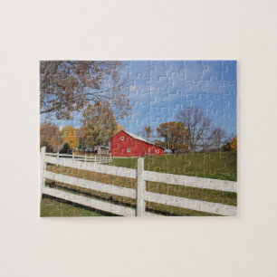 Red Amish Barn Puzzle Legpuzzel