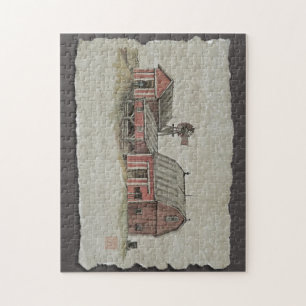 Red Amish Barn & Windmill Legpuzzel