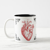 Red Anatomical Heart Art Decoratieve Mok (Links)