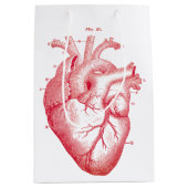 Red Anatomical Heart Print Medium Gift Bag Medium Cadeauzakje (Voorkant)