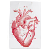 Red Anatomical Heart Print Medium Gift Bag Medium Cadeauzakje (Achterkant)