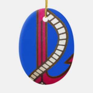 Red Anchor Art Print Keramisch Ornament