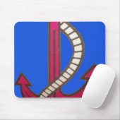 Red Anchor Art Print Muismat (Met muis)