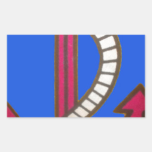 Red Anchor Art Print Rechthoekige Sticker