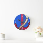 Red Anchor Art Print Ronde Klok (Huis)