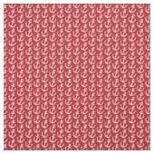 Red Anchor Nautical Pattern Stof (Swatch)