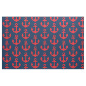 Red Anchor op Navy Blue Background Pattern Stof (Fat Quarter)