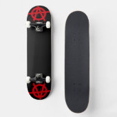 Red And Black Anarchy Original Art Skateboard (Voorkant)