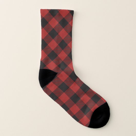 Red and Black Buffalo Plaid Monogram (Gauche intérieur)