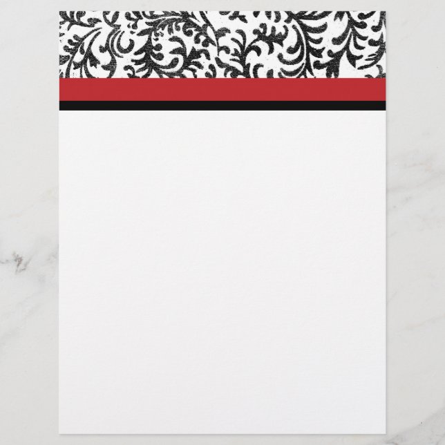 Red and Black Floral Damask Pattern (Voorkant)