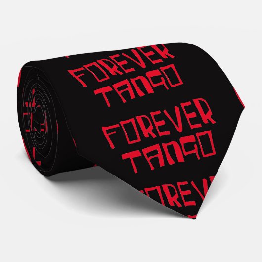 Red and Black Forever Tango Stropdas (Opgerold)
