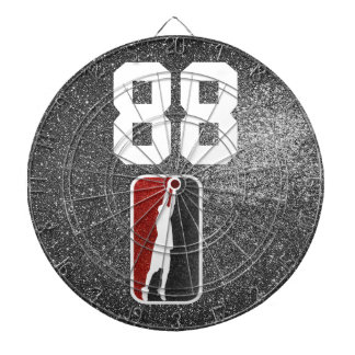 Red and Black Glitter Basketball Team Jersey Dartbord