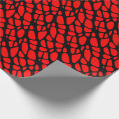 Red and Black Gothic Organic Web Pattern Cadeaupapier (Hoek)