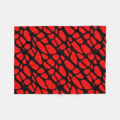 Red and Black Gothic Organic Web Pattern Fleece Deken (Voorkant (Horizontaal))