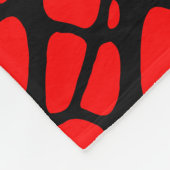 Red and Black Gothic Organic Web Pattern Fleece Deken (Hoek)