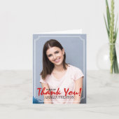 Red and black handwritten Class of 2021 graduate Bedankkaart (Voorkant)