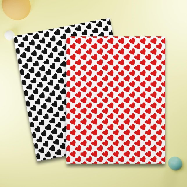 Red and Black Heart Love Patterling Scrapbook Pape (Creator heeft geüpload)
