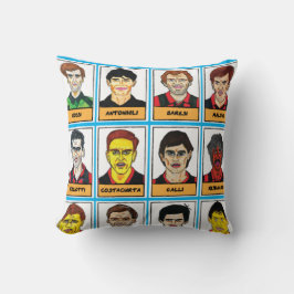 Red and Black Milan Soccer Legends Kussen