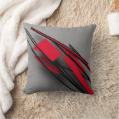  Red and Black Minimalist Modern Abstract Kussen (Deken)