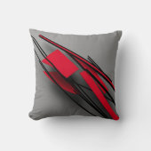  Red and Black Minimalist Modern Abstract Kussen (Voorkant)