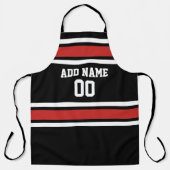 Red and Black Sports Jersey Custom Name Number Schort (Voorkant)