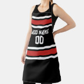 Red and Black Sports Jersey Custom Name Number Schort (Insitu)