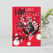 Red and Black Street Art et carte plat de chat noi (Debout devant)