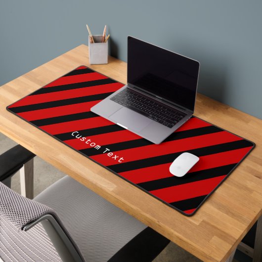 Red and Black Striped Computer Text Bureaumat (Kantoor 2)