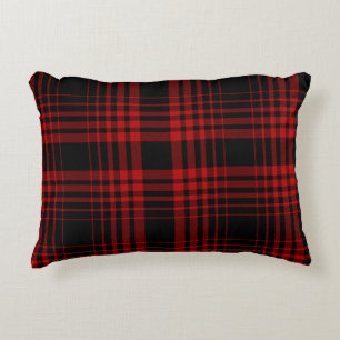 Red and black tartan plaid Scottish seamless patte Accent Kussen