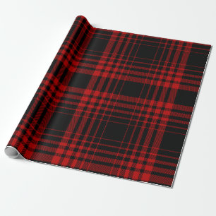 Red and black tartan plaid Scottish seamless patte Cadeaupapier